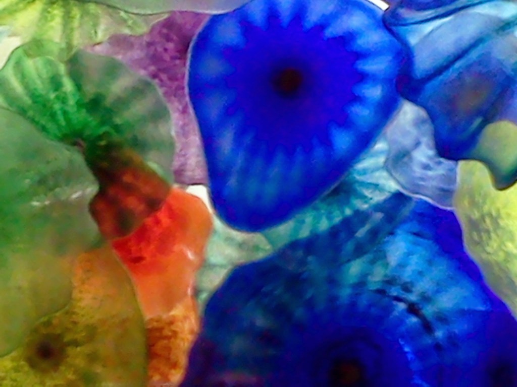 abstract image of bright colored smooth glass