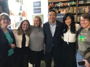 Photo of six people at the An Honest Conversation with Andrew Yang Event