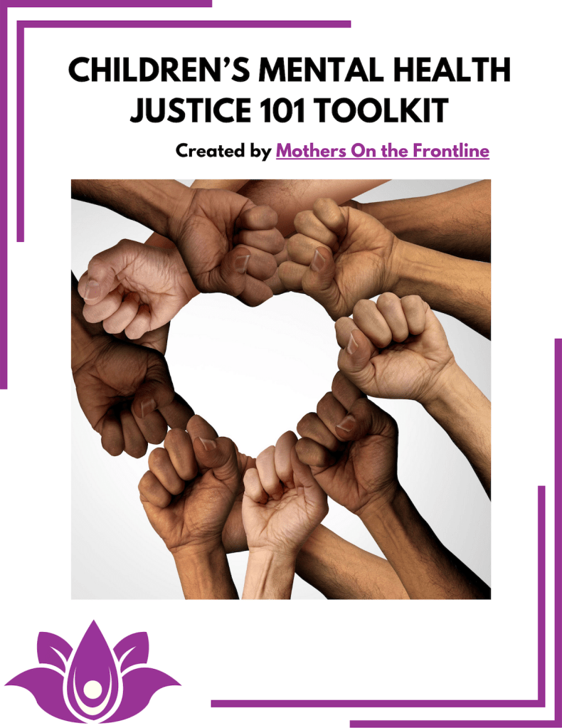 Cover of Mother's on the Frontline Children's Mental Health Toolkit